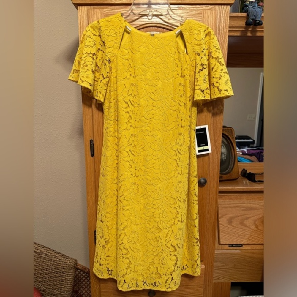 Julian Taylor lined, lace dress.